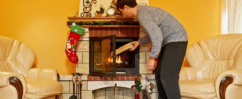Rusted Metal Fireplace Restoration in Southchase, Florida